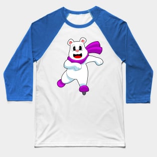 Polar bear Ice skating Ice skates Baseball T-Shirt